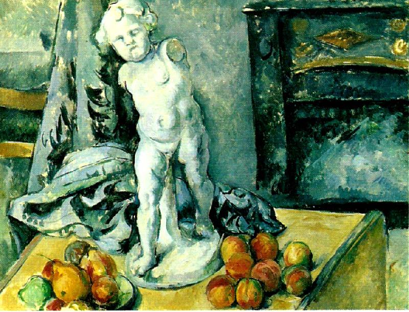 Paul Cezanne stilleben med statyett